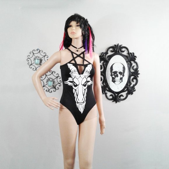 Ram Head Pentagram Bodysuit - Picture 2 of 4